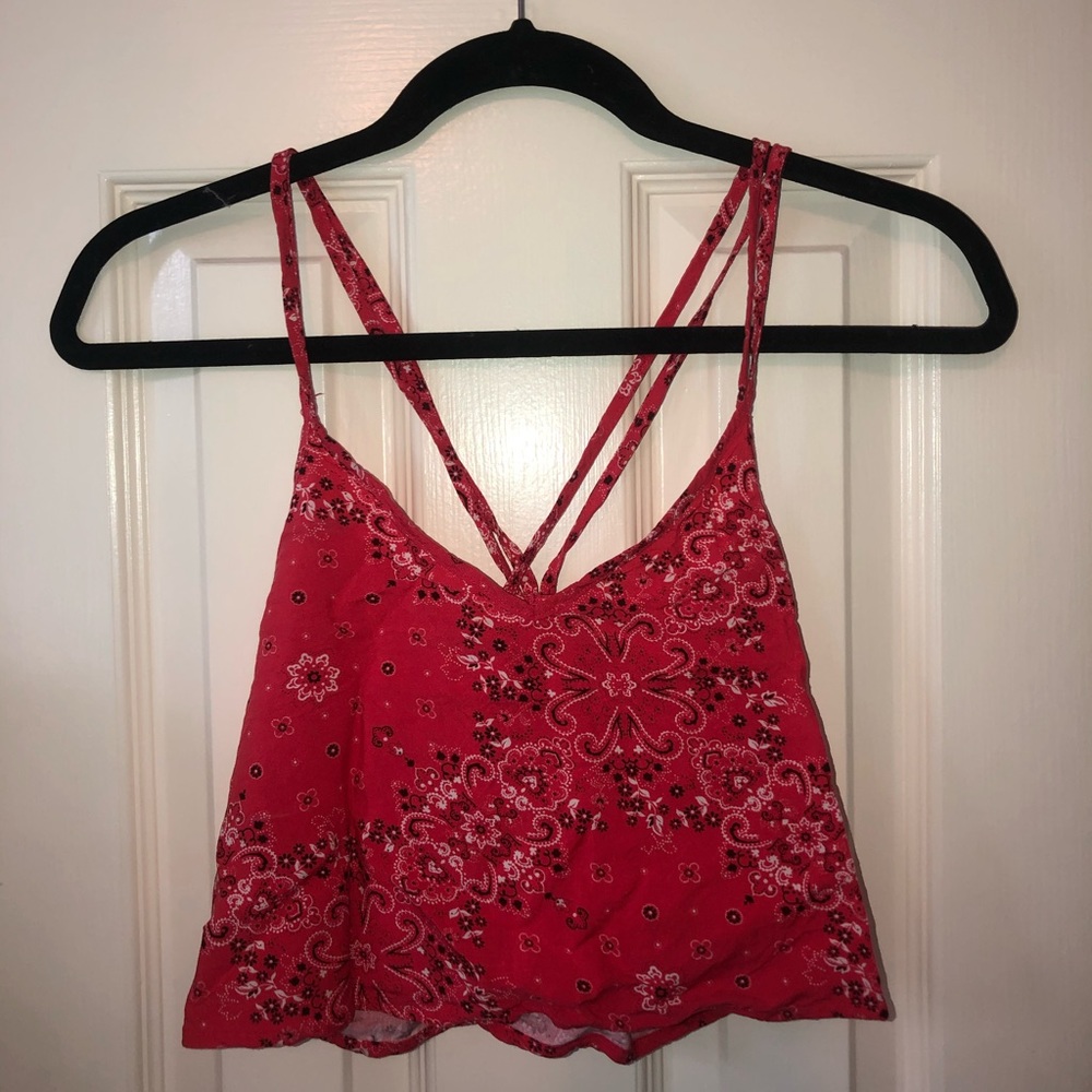 Hollister Red Bandana Print Set